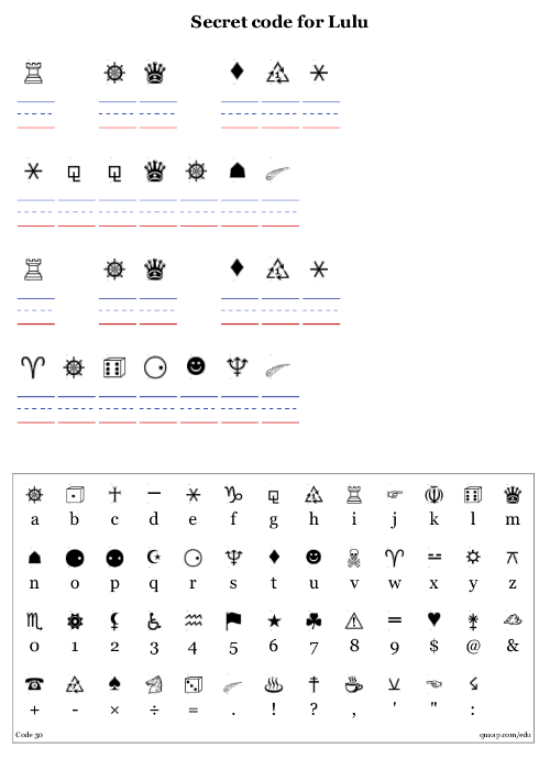 Secret Code Worksheets Quaap